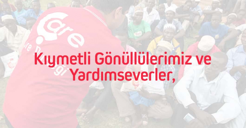 Gönüllülerimize ve Yardımseverlerimize Duyurulur