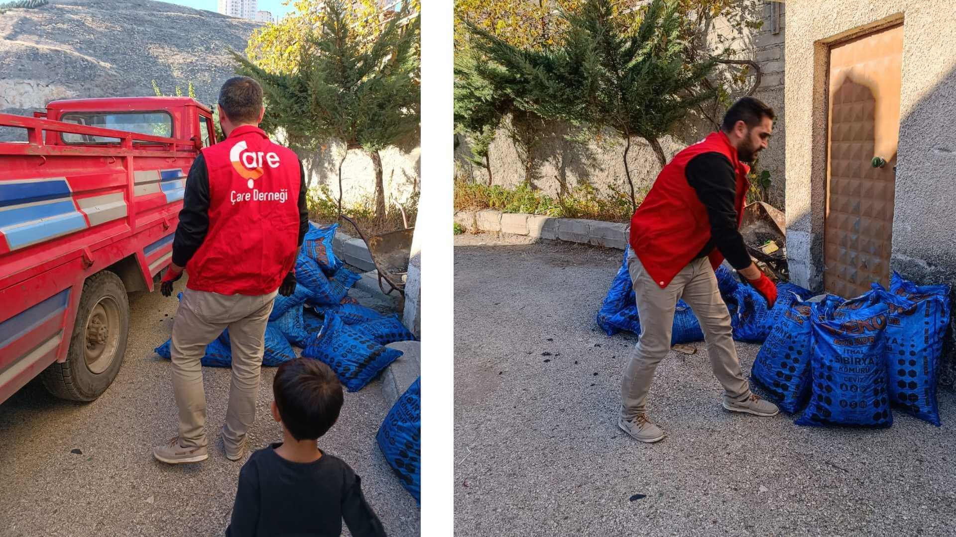 Ankara'da Kömür, Giysi ve Gıda Yardımları